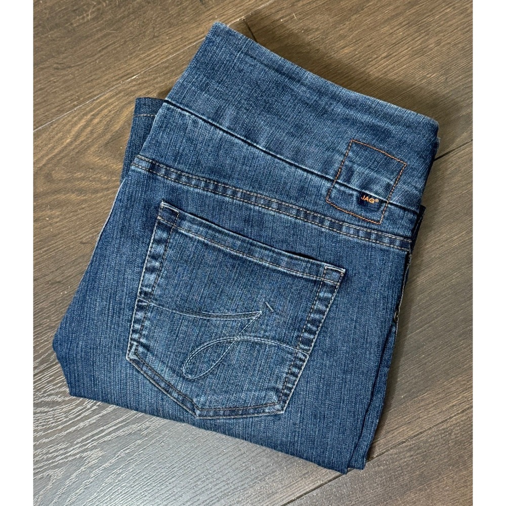 Jag Jeans 14 Peri Pull On Straight Leg Dark Wash Denim Short Ankle Casual